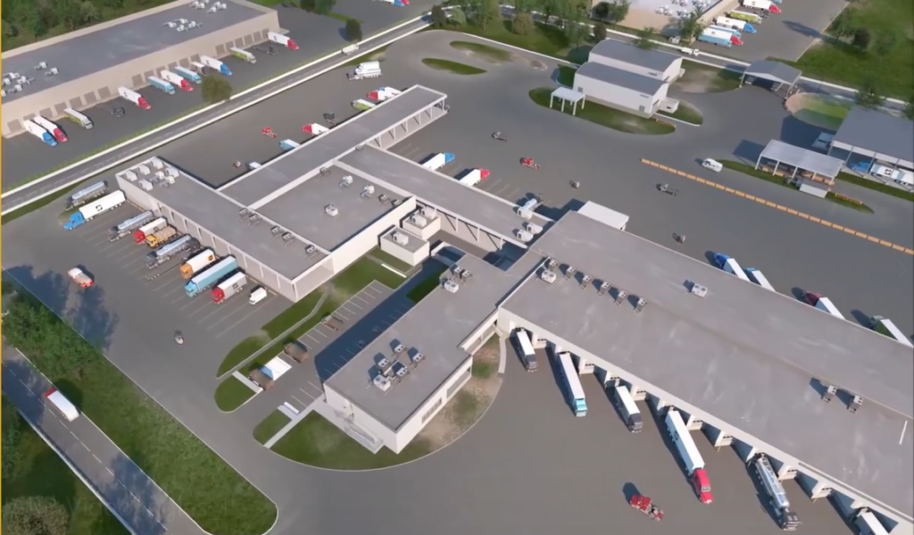 Aerial render — DAP 16 inspection docks
